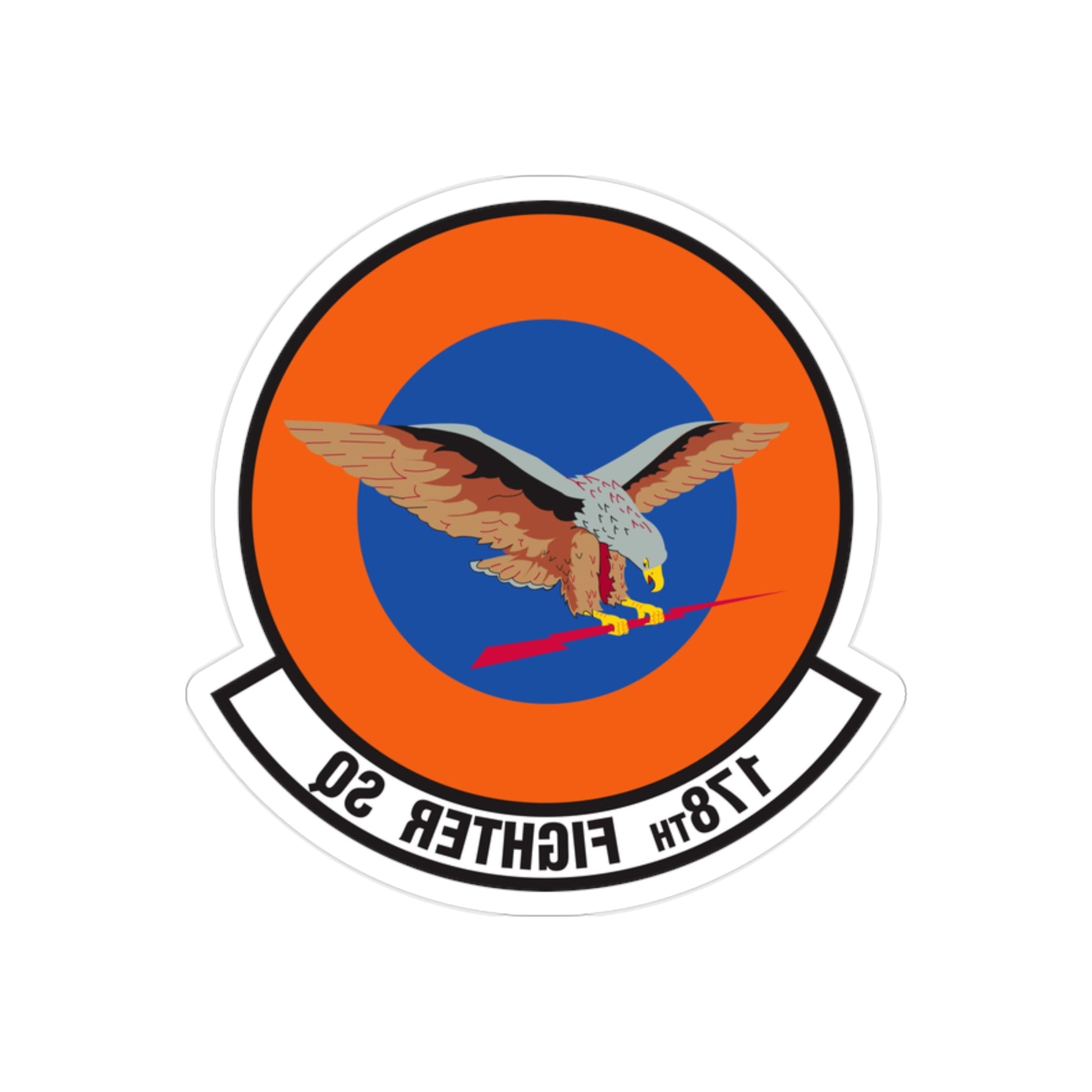 178 Fighter Squadron (U.S. Air Force) REVERSE PRINT Transparent STICKER-2" × 2"-The Sticker Space