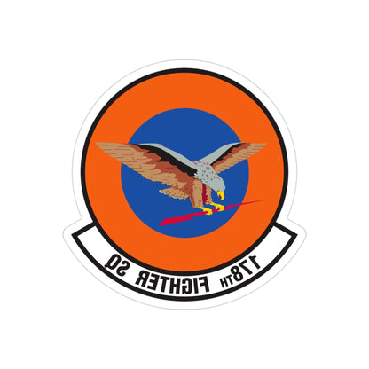 178 Fighter Squadron (U.S. Air Force) REVERSE PRINT Transparent STICKER-3" × 3"-The Sticker Space