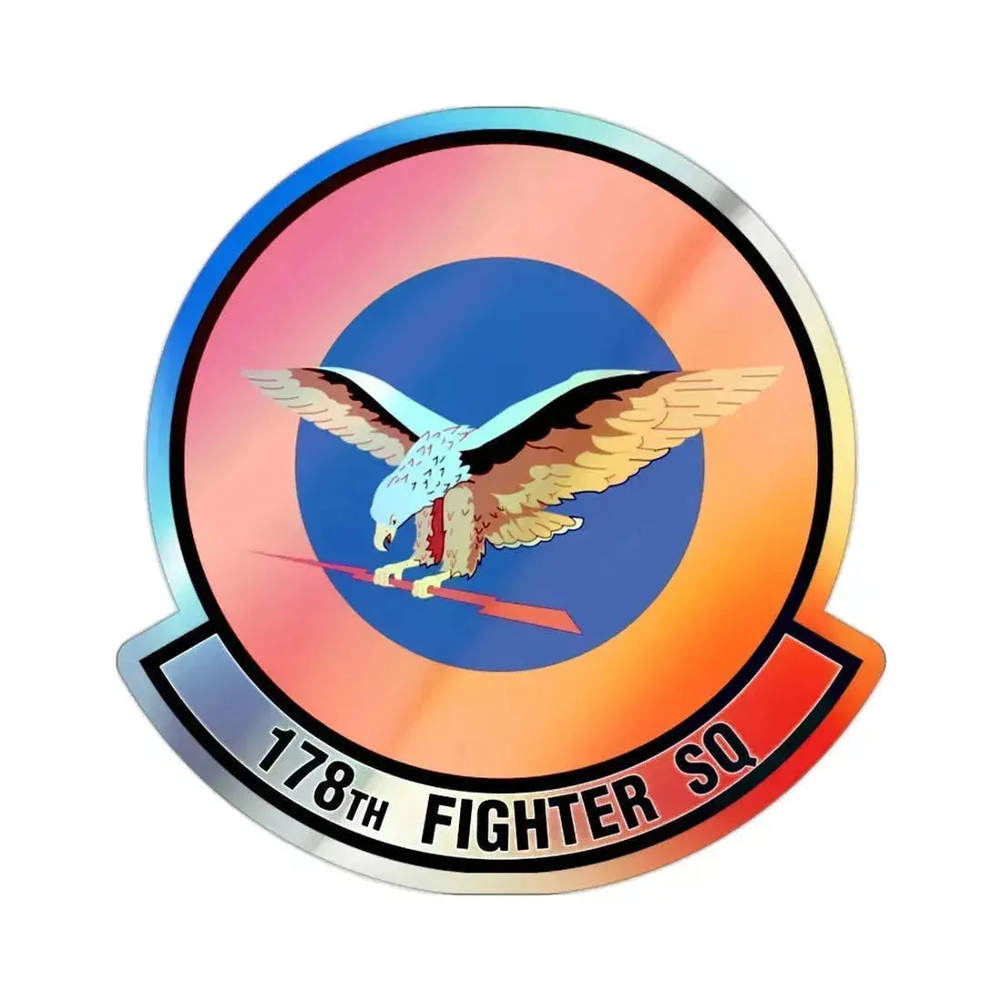 178 Fighter Squadron (U.S. Air Force) Holographic STICKER Die-Cut Vinyl Decal 2 Inch Holographic - The Sticker Space