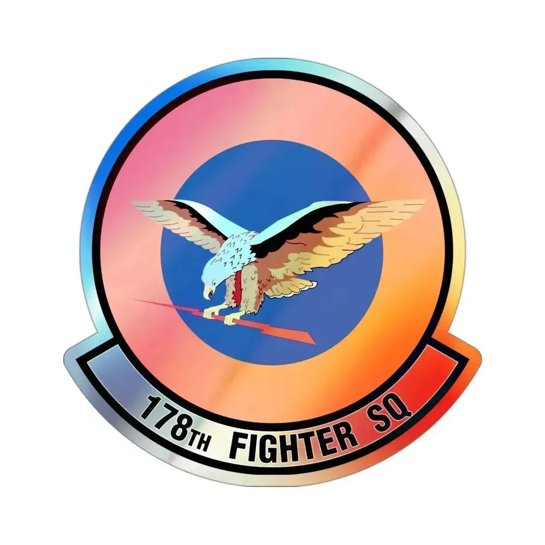178 Fighter Squadron (U.S. Air Force) Holographic STICKER Die-Cut Vinyl Decal 3 Inch Holographic - The Sticker Space