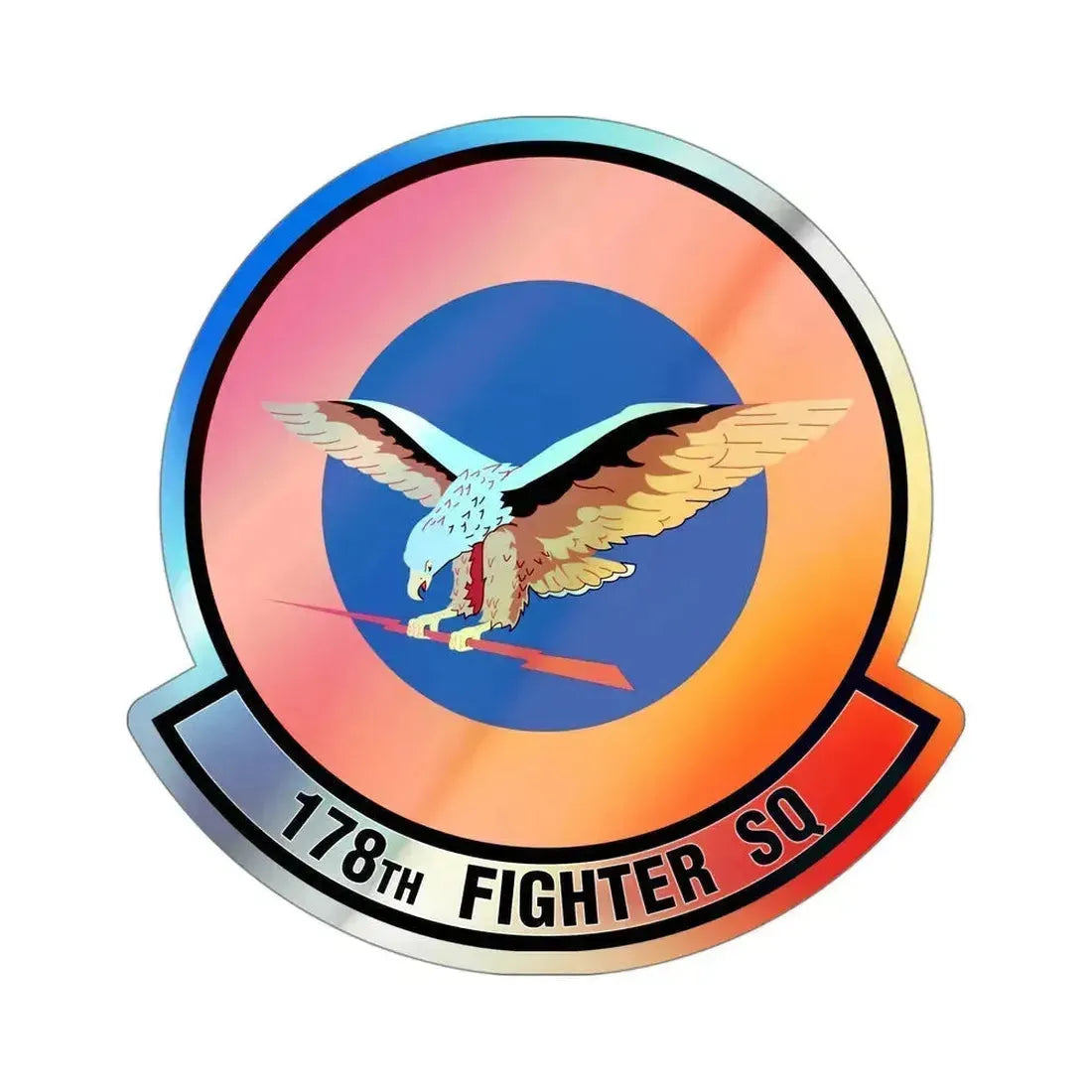 178 Fighter Squadron (U.S. Air Force) Holographic STICKER Die-Cut Vinyl Decal 4 Inch Holographic - The Sticker Space
