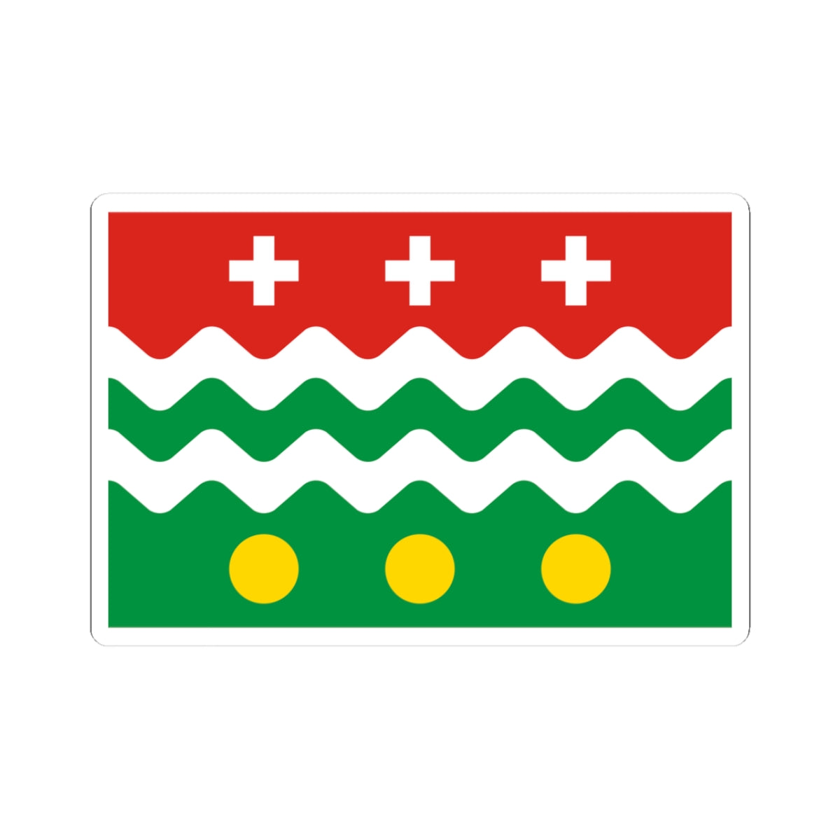 Flag of Molokovsky rayon Tver oblast (Russia) STICKER Vinyl Kiss-Cut Decal