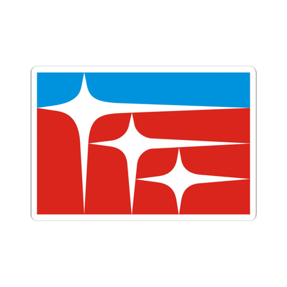 Flag of Krasnoznamensk Moscow oblast (Russia) STICKER Vinyl Kiss-Cut Decal