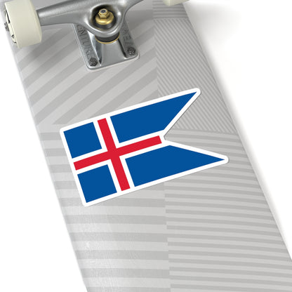 Flag of Iceland state (Iceland) STICKER Vinyl Kiss-Cut Decal