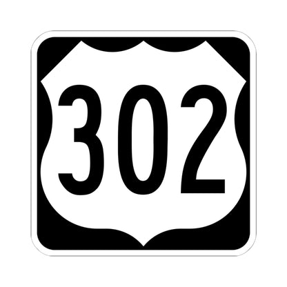 US 302 square (New Hampshire) (Road Sign) STICKER Vinyl Kiss-Cut Decal