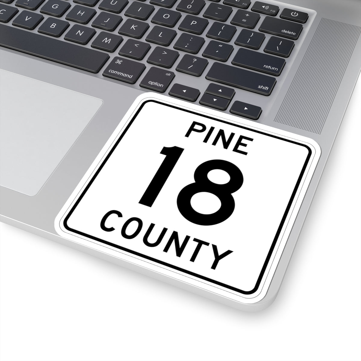 Pine County Route 18 MN (Minnesota) (Road Sign) STICKER Vinyl Kiss-Cut Decal