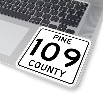 Pine County Route 109 MN (Minnesota) (Road Sign) STICKER Vinyl Kiss-Cut Decal