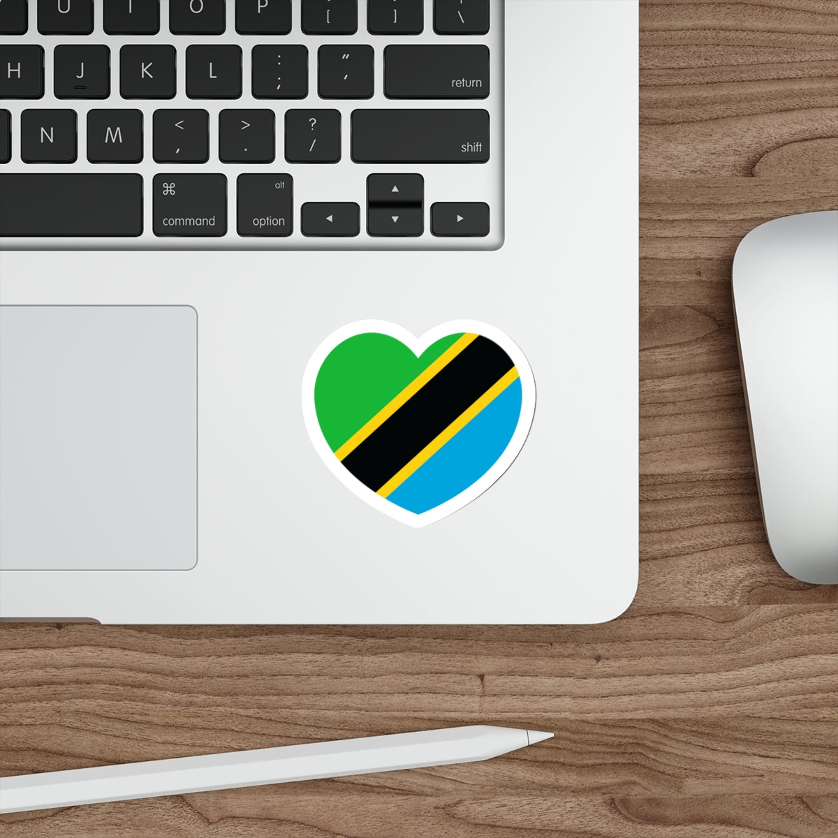 Heart Flag of Tanzania - STICKER Vinyl Die-Cut Decal