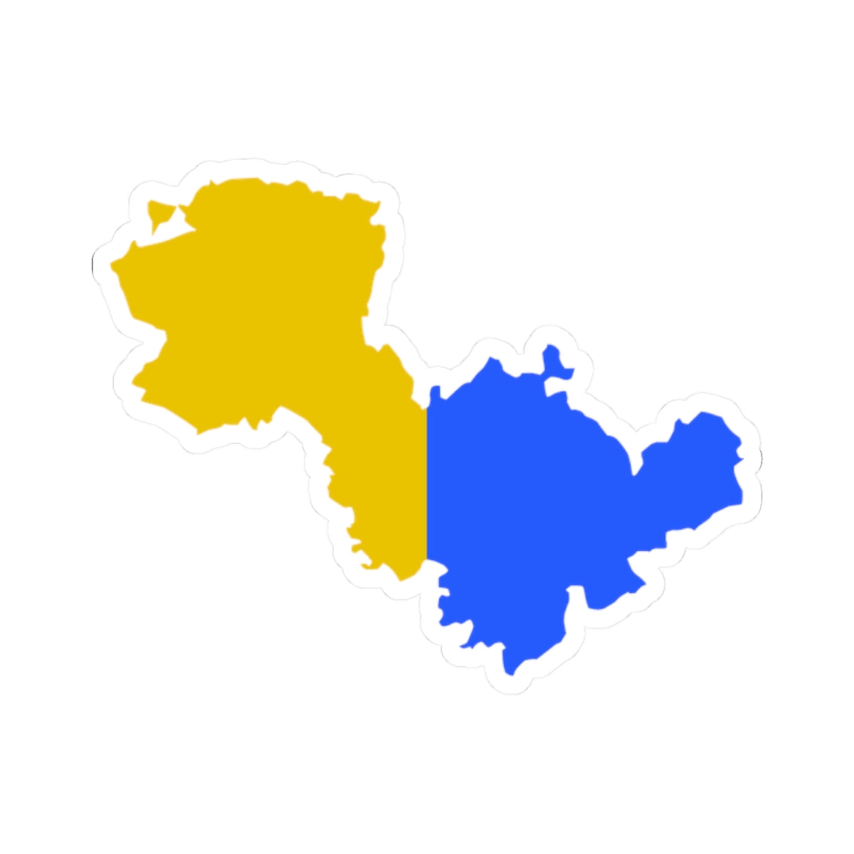 Flag map of the Province of Terni (Italy) STICKER Vinyl Kiss-Cut Decal