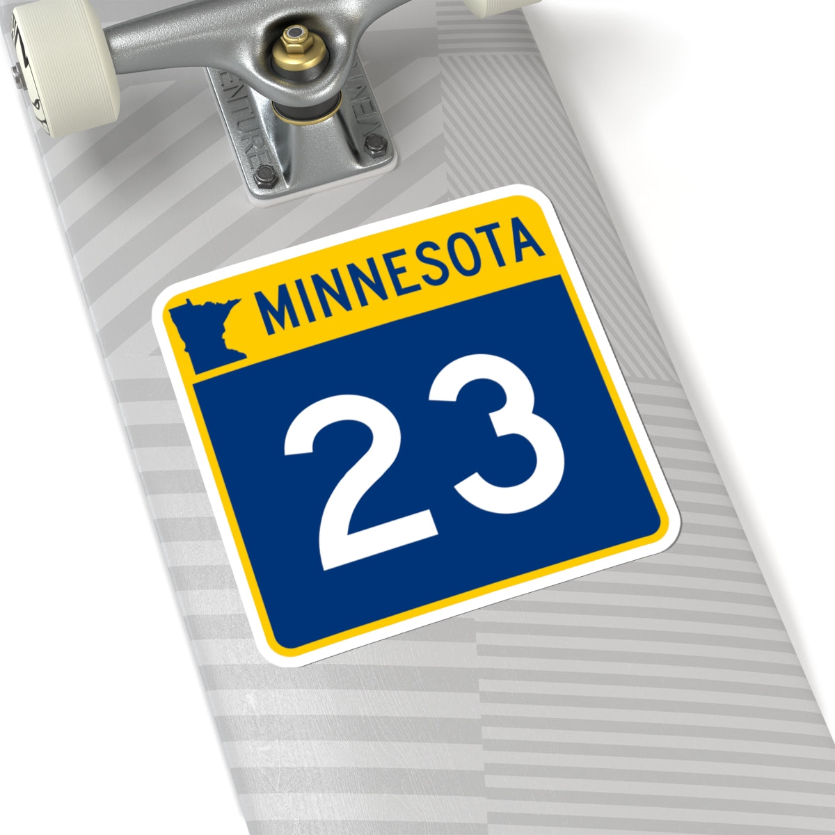 MN-23 (Minnesota) (Road Sign) STICKER Vinyl Kiss-Cut Decal