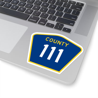 County 111 MN (Minnesota) (Road Sign) STICKER Vinyl Kiss-Cut Decal