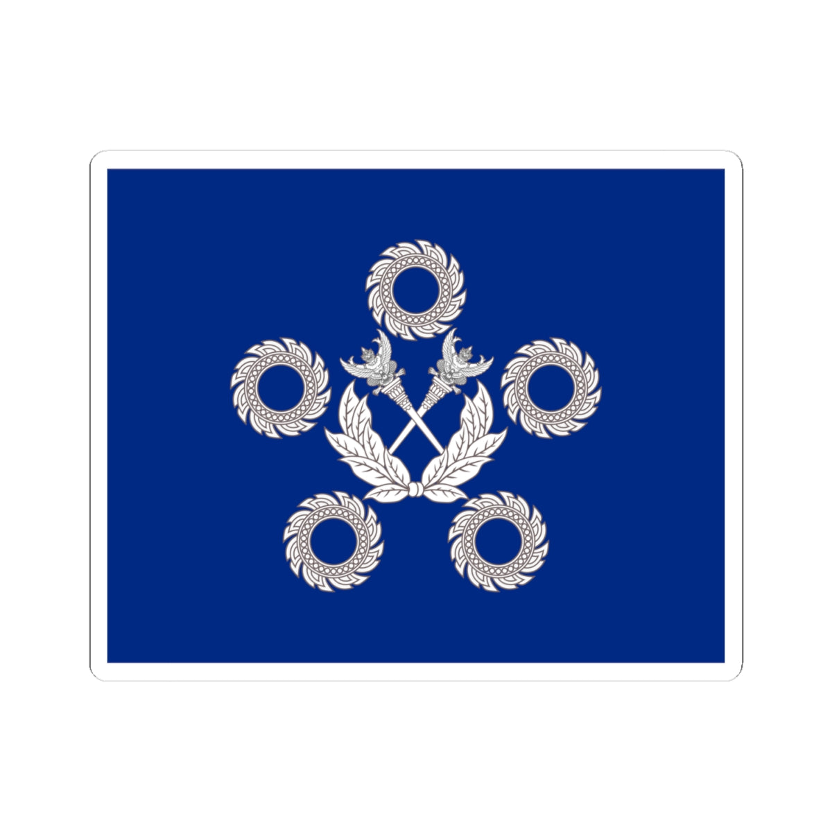 Flag Thai Admiral of the Fleet 1956-1979 (Thailand) STICKER Vinyl Kiss-Cut Decal