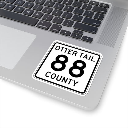 Otter Tail County Route 88 MN (Minnesota) (Road Sign) STICKER Vinyl Kiss-Cut Decal