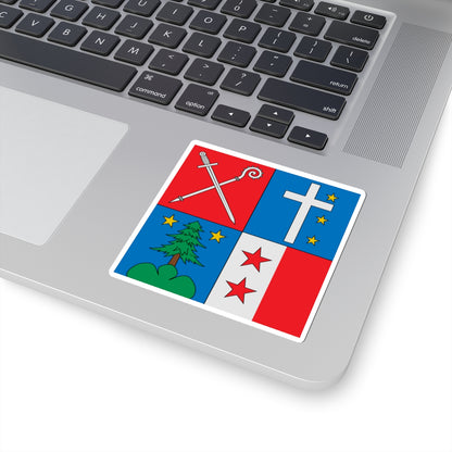 Flag of Henri Schwery (Switzerland) STICKER Vinyl Kiss-Cut Decal