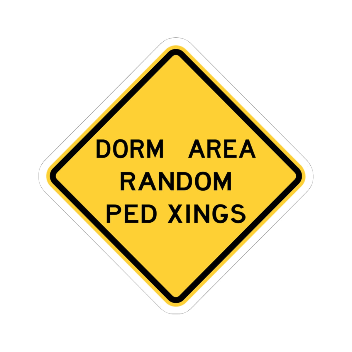 NJ Road sign WNJ24-1 (New Jersey) (Road Sign) STICKER Vinyl Kiss-Cut Decal