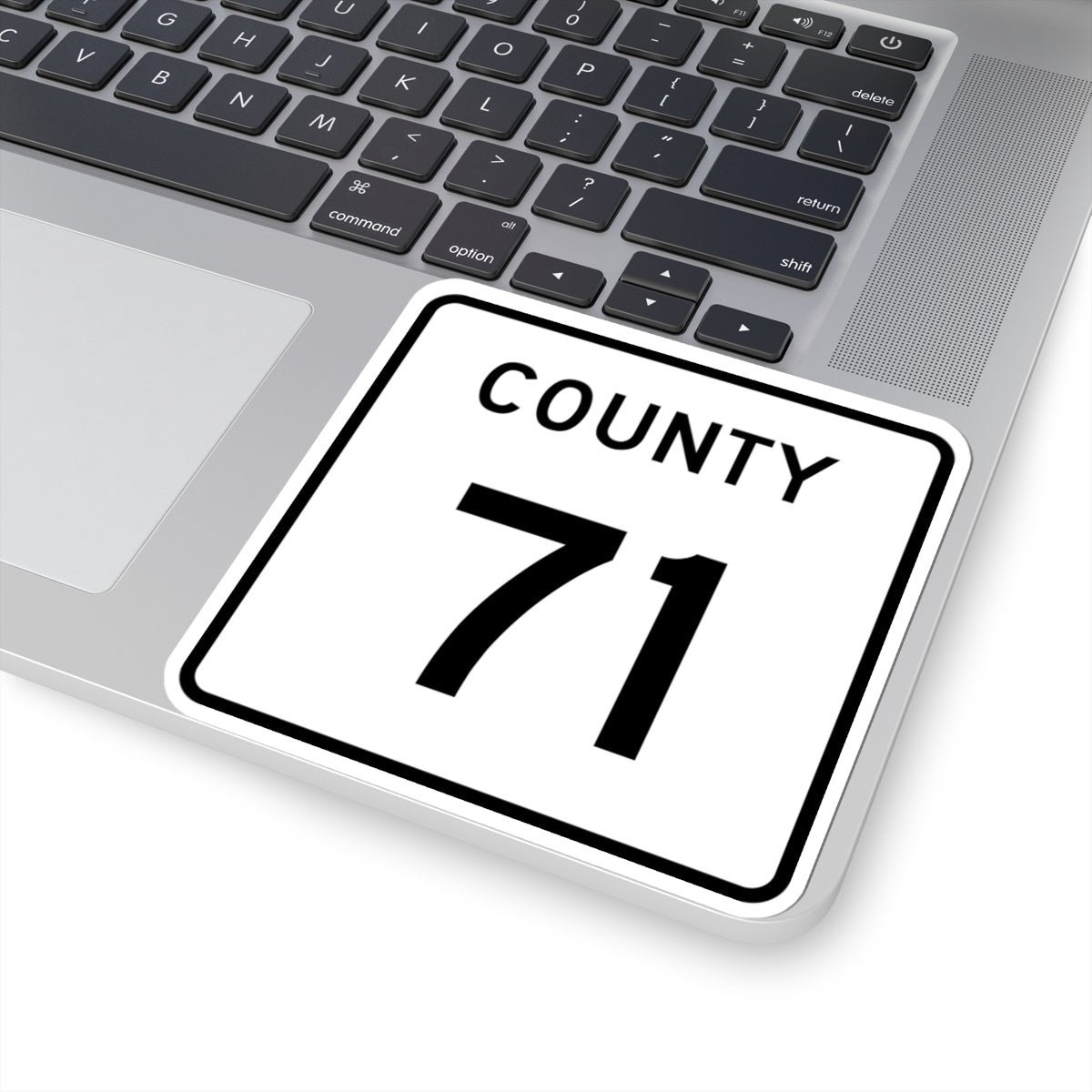 County 71 square (Minnesota) (Road Sign) STICKER Vinyl Kiss-Cut Decal