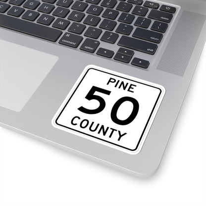 Pine County Route 50 MN (Minnesota) (Road Sign) STICKER Vinyl Kiss-Cut Decal