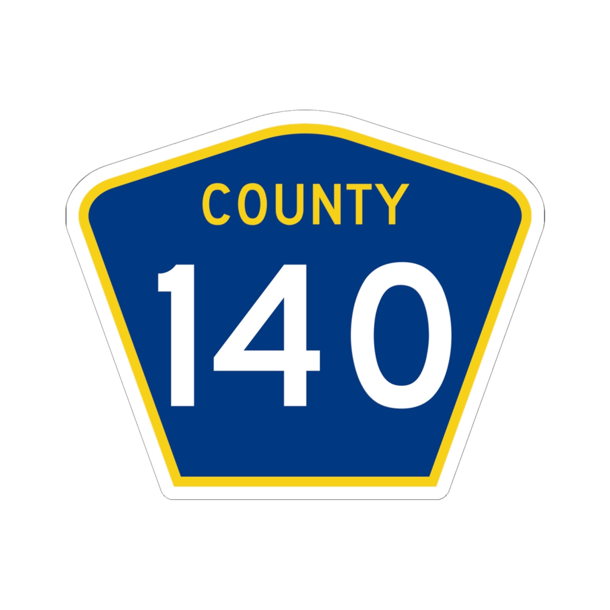 County 140 MN (Minnesota) (Road Sign) STICKER Vinyl Kiss-Cut Decal
