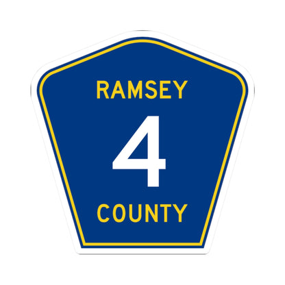 Ramsey County 4 MN (Minnesota) (Road Sign) STICKER Vinyl Kiss-Cut Decal