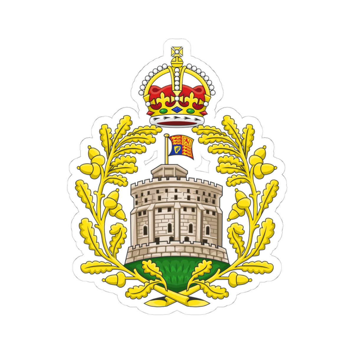 Badge of the House of Windsor (United Kingdom) (Coat of Arms) STICKER Vinyl Kiss-Cut Decal