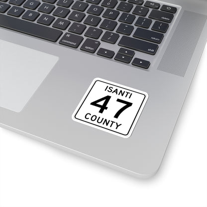 Isanti County 47 MN (Minnesota) (Road Sign) STICKER Vinyl Kiss-Cut Decal