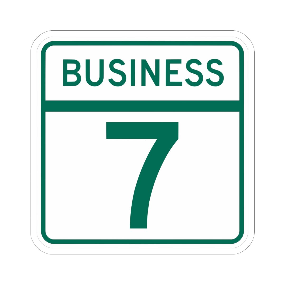 MD Route 7 Business (Maryland) (Road Sign) STICKER Vinyl Kiss-Cut Decal