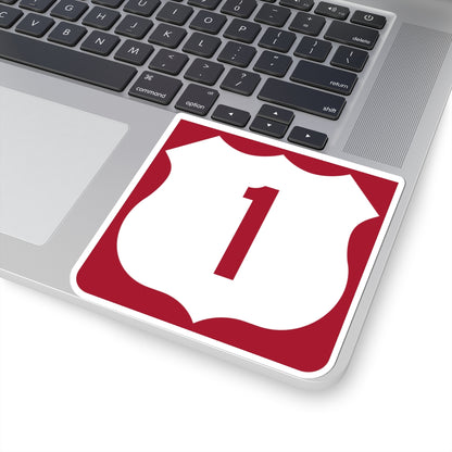 US 1 FL reversed (Florida) (Road Sign) STICKER Vinyl Kiss-Cut Decal