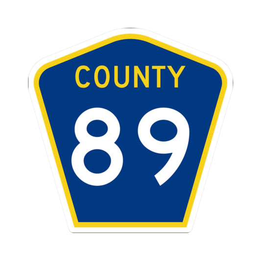 County 89 MN (Minnesota) (Road Sign) STICKER Vinyl Kiss-Cut Decal