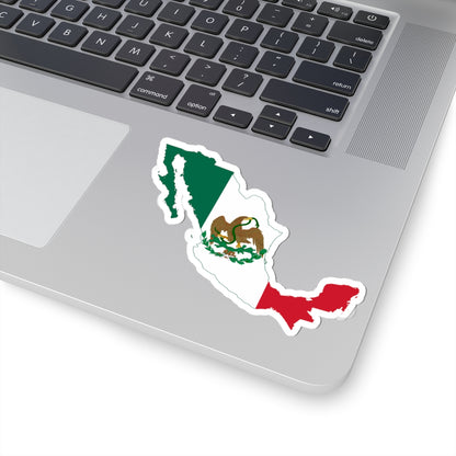 Flag-map of Mexico 1848-1853 (Mexico) STICKER Vinyl Kiss-Cut Decal