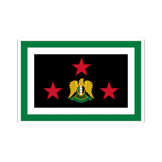 Flag of the Chief of the General Staff Syria 2024present (Syria) STICKER Vinyl Kiss-Cut Decal