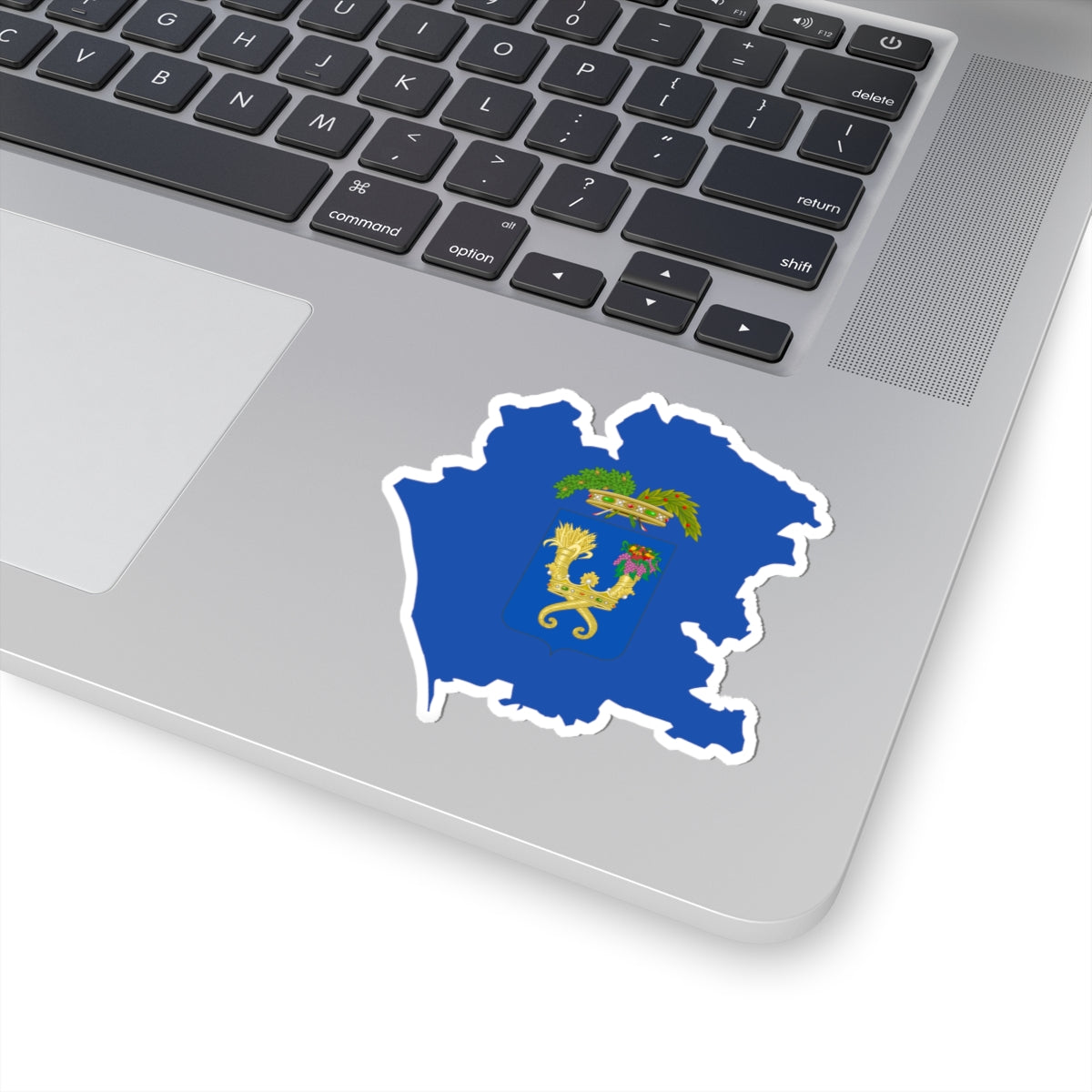 Flag map of the Province of Caserta (Italy) STICKER Vinyl Kiss-Cut Decal