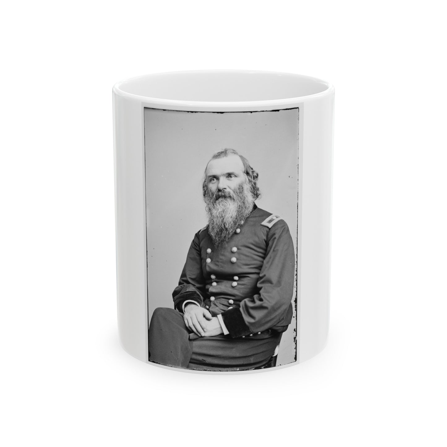 Portrait Of Brig. Gen. Daniel C. Mccallum, Officer Of The Federal Army (U.S. Civil War) White Coffee Mug
