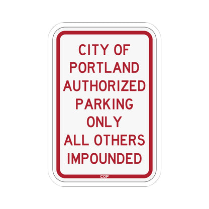 PBOT Road sign P4020 (Oregon) (Road Sign) STICKER Vinyl Kiss-Cut Decal