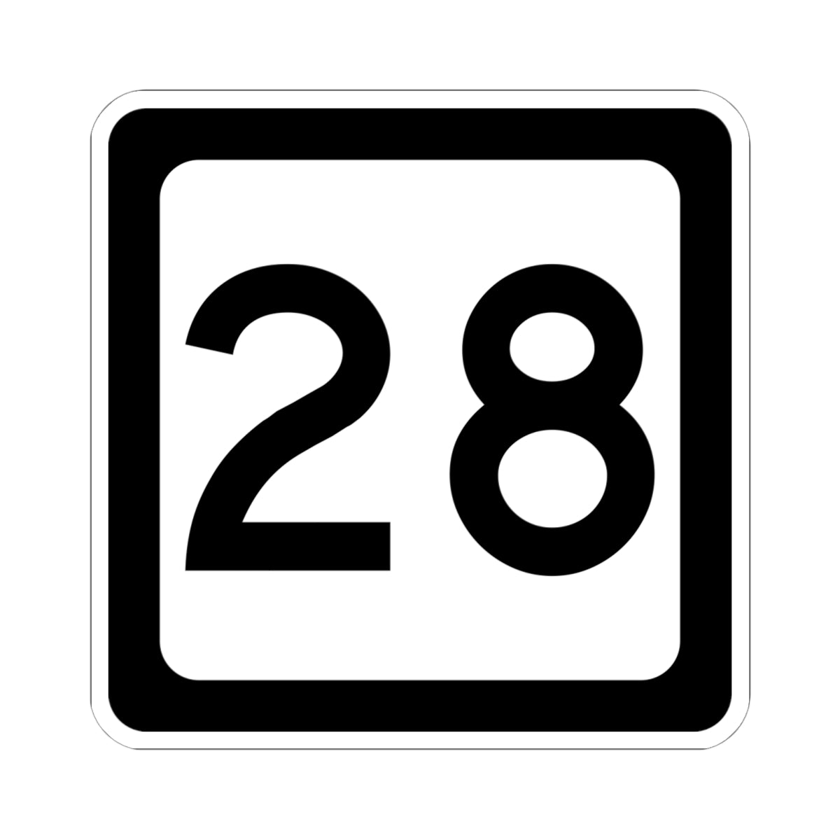 WV-28 (Virginia) (Road Sign) STICKER Vinyl Kiss-Cut Decal