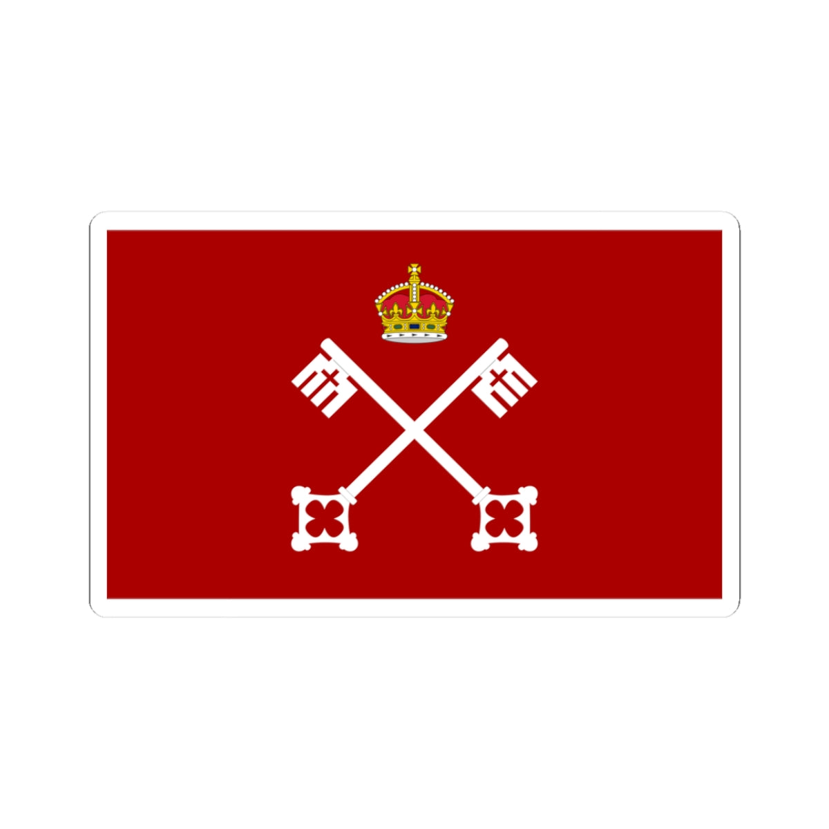 Flag of the Diocese of York (England) STICKER Vinyl Kiss-Cut Decal