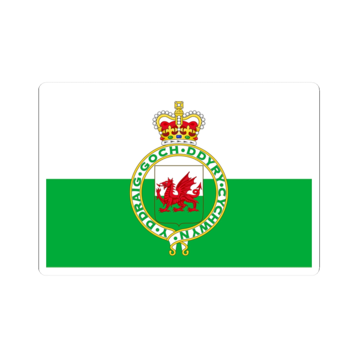 Flag of Wales 1953-1959 3-2 (United Kingdom) STICKER Vinyl Kiss-Cut Decal