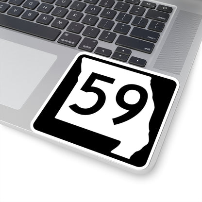 MO-59 (Missouri) (Road Sign) STICKER Vinyl Kiss-Cut Decal