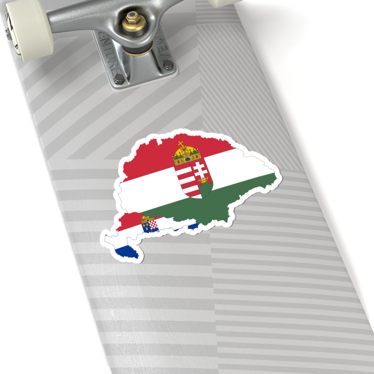 Flag-map of Transleithania 1915-1918 variant (Hungary) STICKER Vinyl Kiss-Cut Decal