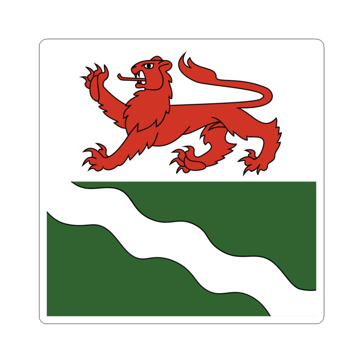 CHE Mattenbach Flag (Switzerland) STICKER Vinyl Kiss-Cut Decal