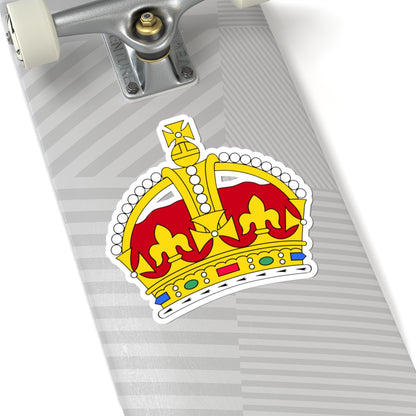 1901 pattern Tudor Crown plain 2D (United Kingdom) (Coat of Arms) STICKER Vinyl Kiss-Cut Decal