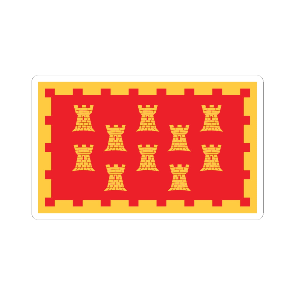 Unofficial County Flag of Greater Manchester (England) STICKER Vinyl Kiss-Cut Decal