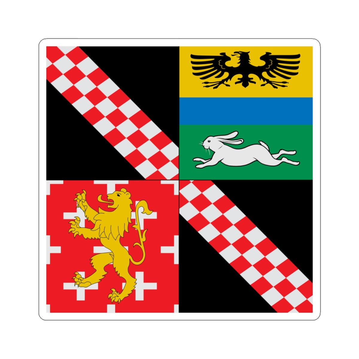 Flag of Mauro-Giuseppe Lepori (Switzerland) STICKER Vinyl Kiss-Cut Decal