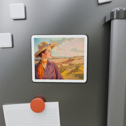 Overlooking the Herd (Magazine Illustration) Refrigerator Magnet