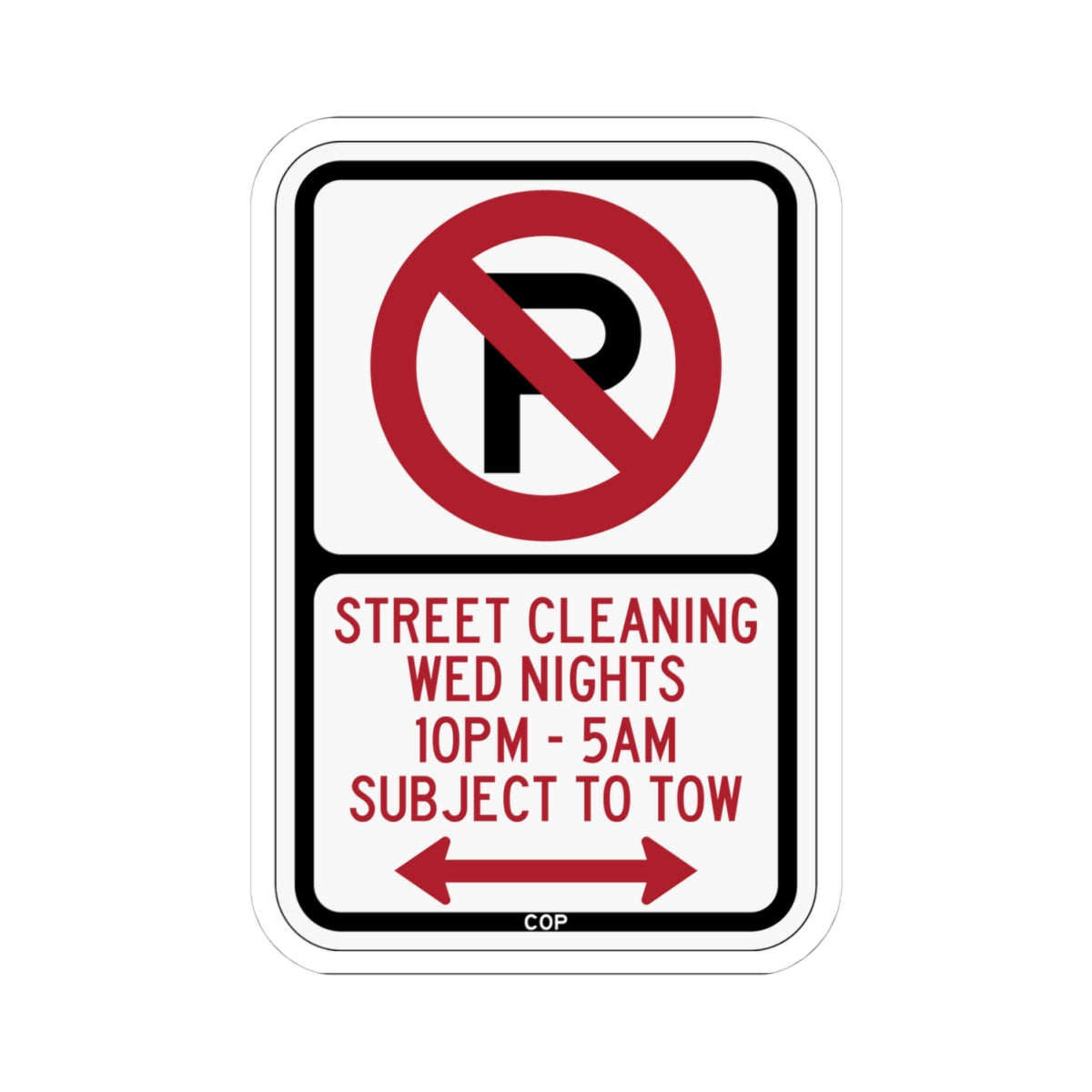 PBOT Road sign P1110D (Oregon) (Road Sign) STICKER Vinyl Kiss-Cut Decal