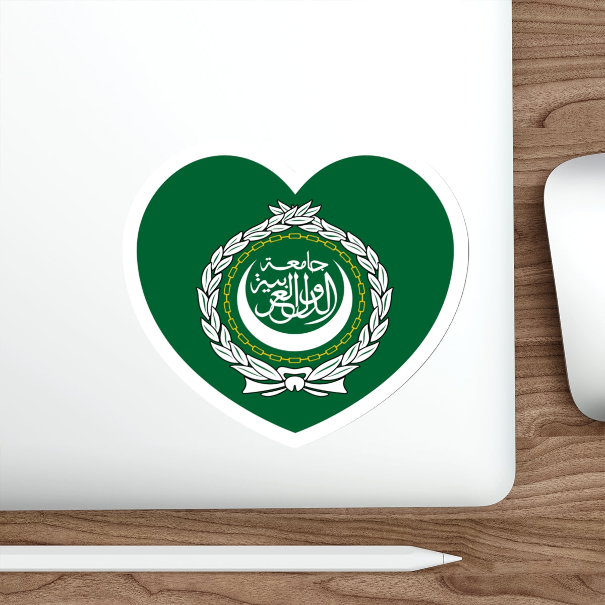 Heart Flag of the Arab League - STICKER Vinyl Die-Cut Decal