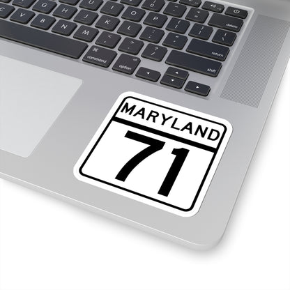 MD Route 71 (Maryland) (Road Sign) STICKER Vinyl Kiss-Cut Decal
