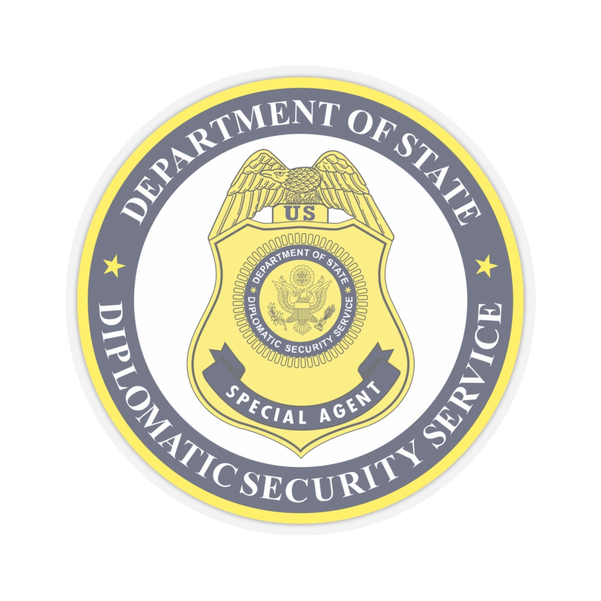 Seal of the United States Diplomatic Security Service - STICKER Vinyl Kiss-Cut Decal