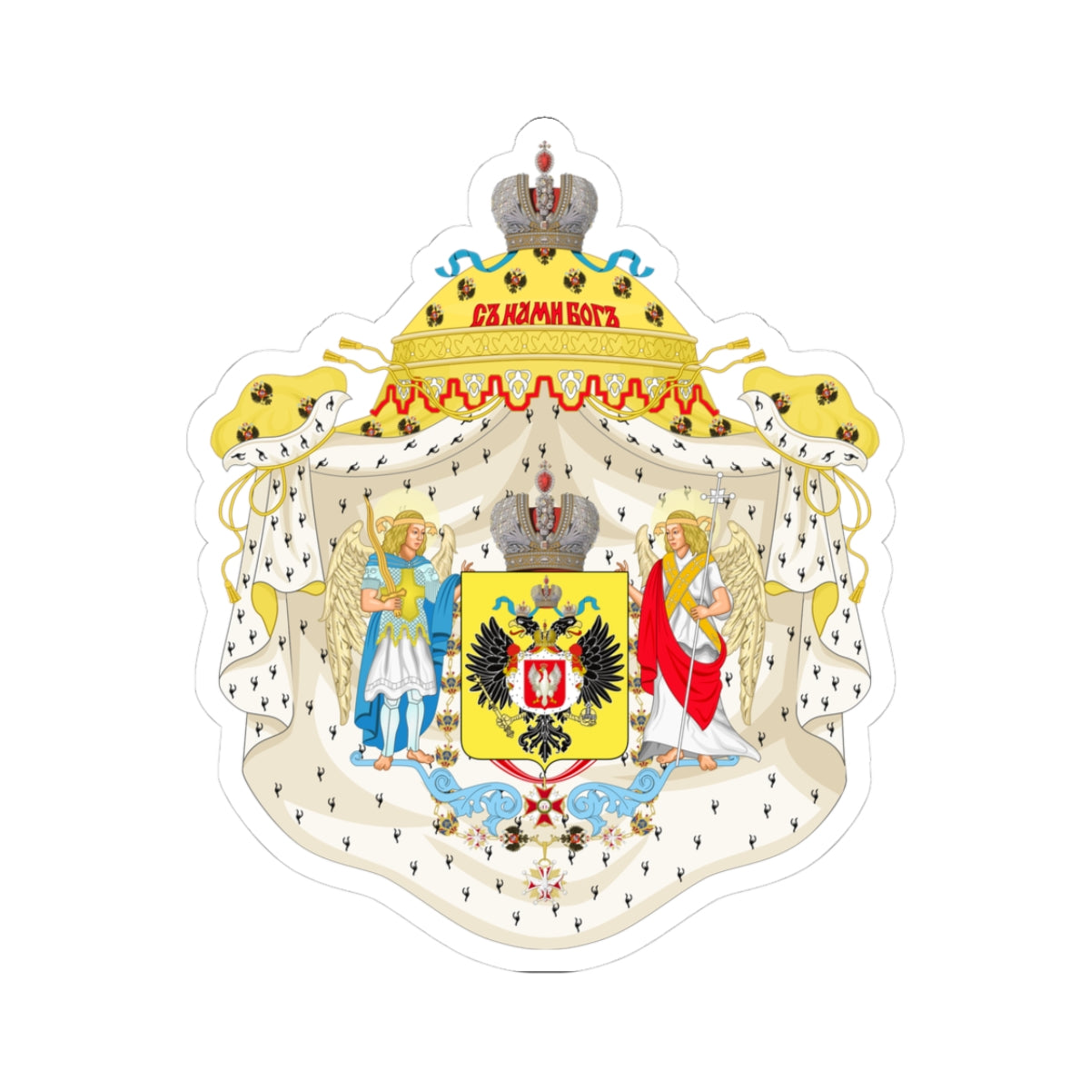 Great Coat of Arms of Congress Poland - STICKER Vinyl Kiss-Cut Decal