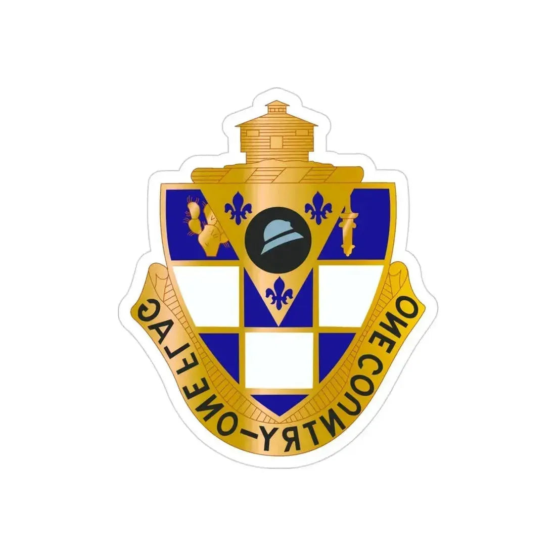 178th Infantry Regiment (U.S. Army) REVERSE PRINT Transparent Die-Cut STICKER 4 Inch Die-Cut Transparent - The Sticker Space