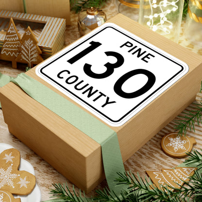 Pine County Route 130 MN (Minnesota) (Road Sign) STICKER Vinyl Kiss-Cut Decal